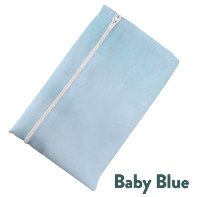 Cotton Laundry Bag in baby blue