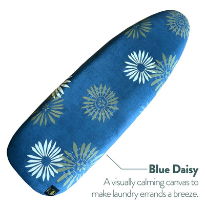 Ironing Board Cover in blue daisy