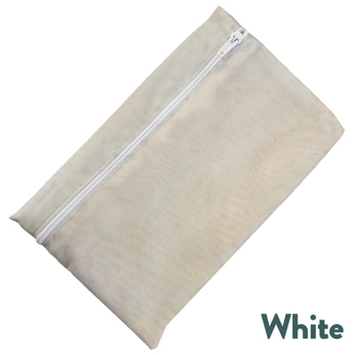 swiss voile wash bags white